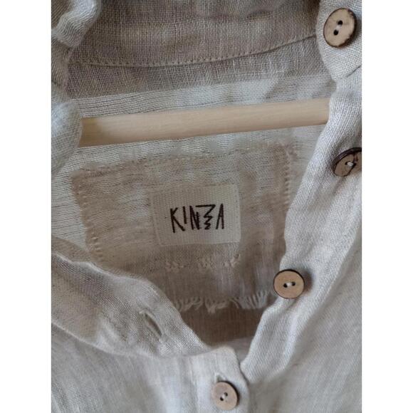 Kinzzza Linen gauze dress NOSTALGIA white beige ecru cream size M - Picture 8 of 10